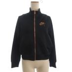  Nike NIKE прекрасный товар джерси жакет полный Zip Logo вышивка чёрный черный M женский 