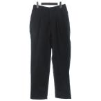 spSPU tuck широкий конический слаксы брюки чёрный черный M мужской 
