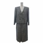 ji van si.GLAMOUR Vintage костюм выставить tailored jacket двойной no color юбка белый белый чёрный черный 15