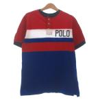  Polo Ralph Lauren POLO RALPH LAUREN футболка cut and sewn короткий рукав окантовка синий голубой красный красный L Kids 