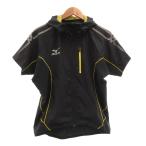 Mizuno MIZUNO ветровка капот короткий рукав Zip выше S чёрный черный желтый цвет желтый /SX мужской 