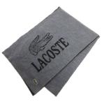  Lacoste LACOSTE прекрасный товар muffler Logo нашивка wani серый чёрный черный мелкие вещи мужской 