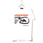 DSQUARED2 ディースクエアード ロゴ/グラフィティープリント付 Tシャツ カットソー S WHITE ホワイト /● メンズ