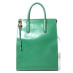 2014AW 'S Max Mara Sマックスマーラ ターンロック エナメルトートバッグ Green グリーン 14-51-12641 /◆ レディース