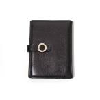 BVLGARI BVLGARY кожа обложка для записной книжки 6 дыра блокнот F BLACK черный Италия производства /* мужской 