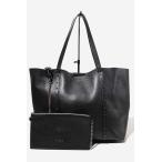 FURLA フルラ Elle Rock ミニポーチ付き スタッズ レザー トートバッグ BLACK ブラック 225772 /◆☆ レディース