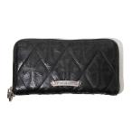 ショッピングCHROME CHROME HEARTS クロムハーツ REC F ZIP QUILTED セメタリー クロス キルティング パッチ レザーウォレット 長財布 F BLACK ブラック /● メ
