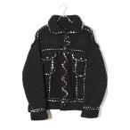 ショッピングカウチン 未使用品 2023AW KAPITAL キャピタル Wool Hand Knit Cowichan G Jean ウールハンドニット カウチンＧジャン F BLACK ブラック EK-1646KNA