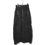 ショッピングdiesel DIESEL ディーゼル O-CREP MAXI SKIRT ナイロンスカート 38 BLACK ブラック /● レディース