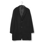ショッピングzara ZARA ザラ スタンドカラー ウール チェスター コート XL BLACK ブラック 6392/640/800 /◆ メンズ