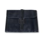 HERMES エルメス 1973年製 C刻印 ジジェGM ボックスカーフ Navy ネイビー フランス製 /◆ メンズ レディース