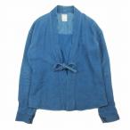12AW visvim VISVIM LHAMO SHIRTlamo рубашка перо тканый Samue жакет блузон верхняя одежда внешний linen....2 синий голубой 