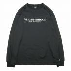 22SS ネイバーフッド NEIGHBORHOOD TECH E-CREW LS テック ロングスリーブ Tシャツ 長袖 ロゴ プリント メッシュ クルーネック 丸首