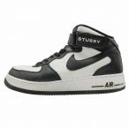 2022年 ナイキ × ステューシー NIKE × STUSSY Air Force 1 Mid Black and Light Bone エアフォース1 ミッド ブラック アンド DJ7840-002