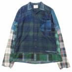 ショッピングSHIRTS ポータークラシック Porter Classic H/W CUSTOM FLANNEL SHIRTS ハンドワーク カスタム フランネル シャツ 長袖 パッチワーク 再構築