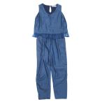 トランテアン ソン ドゥ モード ダンガリー × オーガンジー オールインワン サロペット ノースリーブ ジャンプスーツ コンビネゾン/BLM5