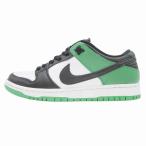 美品 ナイキ エスビー NIKE SB DUNK LOW PRO ダンク ロー プロ ブラック アンド クラシックグリーン スニーカー BQ6817-302 US9 27.0cm