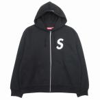 極美品 25aw シュプリーム SUPREME S Logo Zip Up Hooded Sweatshirt Sロゴ 刺繍 ジップアップ パーカー 裏起毛 スウェット フーデッド XL