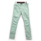 【中古】ジョンブル JOHNBULL カラー ストレッチ スキニー パンツ AP153 ミントグリーン 緑 S レディース 【ベクトル 古着】