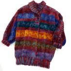 FRANCO ANGLAISE Франция Париж мех совместный натуральный мех ko Kuhn пальто общий рисунок узор пингвин многоцветный XL соответствует женский 