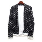 コムデギャルソン COMME des GARCONS ドット カーディガン ドッキング Tシャツ 長袖 黒 ブラック XS AD2010 GG-T026 レディース
