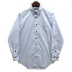 ザ・スーツカンパニー THE SUIT COMPANY 形態安定 ストライプ ボタンダウン ドレスシャツ ワイシャツ 長袖 ライトブルー 青 37-80 メンズ