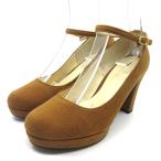  Esperanza ESPERANZA поддельный замша туфли-лодочки лодыжка ремешок Camel 23cm женский 