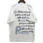 ペレペレ PELLE PELLE ロゴ パッチ メッセージ Tシャツ 半袖 クルーネック ホワイト 白 XL メンズ
