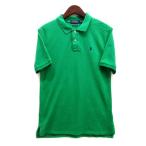 ポロ ラルフローレン POLO RALPH LAUREN 鹿の子 ポロシャツ 半袖 ワンポイント カスタムフィット グリーン 緑 L/G 14-16 メンズ