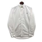 ジムフレックス Gymphlex オックスフォード ボタンダウン シャツ 長袖 スーピマコットン ワンポイント ホワイト 白 S J-0643 メンズ