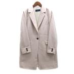  Ships SHIPS шерсть Super100s Пальто Честерфилд длинный свет розовый 36 женский 