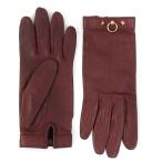  Hermes HERMESme кукла перчатка заклепки овечья кожа перчатки оттенок коричневого Gold металлические принадлежности 6.5 женский 