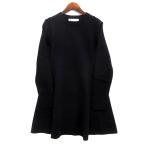 ショッピングzara ザラ ZARA プレーンニット フレア ミニ ワンピース 長袖 ネイビー 紺 S 9598/230/401 レディース