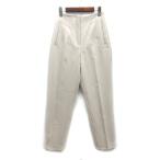 ザラ ZARA ハイウエスト テーパード パンツ 無地 アイボリー S 7901/532/251 レディース