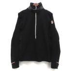 ショッピングmoncler モンクレール グルノーブル MONCLER GRENOBLE 2023AW フリース 切替 ハーフジップ プルオーバー MAGLIA A LUPETTO CON ZIP ブラック 黒 S