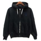 ジムフレックス Gymphlex スウェット フルジップ パーカー 裏起毛 ワンポイント ネイビー 紺 M メンズ