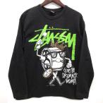 ショッピングstussy ステューシー STUSSY Give The Drummer Some Tシャツ ロンT 長袖 黒 ブラック S USA製 メンズ