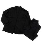 ネストローブ nest Robe 2025SS リネン コットン セットアップ ロングテーラード ジャケット アシメ タック パンツ 黒 ブラック F