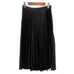 ユニクロ UNIQLO セオリー Theory プリーツ ラップ スカート ロング ウエストゴム ブラック 黒 L 445861 レディース