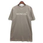 モンクレール MONCLER 2024SS フロッキーロゴ アイコンパッチ Tシャツ 半袖 クルーネック 8C00027 グレーベージュ L メンズ