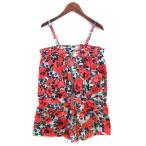 アールエヌエー RNA フラワープリント バラ柄 サロペット コンビネゾン ショートパンツ M レディース