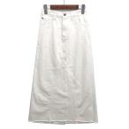 ヘルシーデニム Healthy denim LONG SLIT ロング スリット スカート ホワイト 白 XS HL75026PL レディース