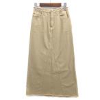 ヘルシーデニム Healthy denim LONG SLIT ロング スリット スカート  ベージュ XS HL75026PL レディース