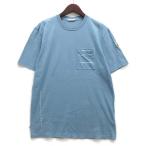 ショッピングmoncler モンクレール MONCLER 7 FRGMT フラグメント 2023SS ロゴ ポケット Tシャツ 半袖 クルーネック ライトブルー S メンズ