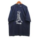  булавка PING Golf Mr.PING рисунок mok шея вязаный тянуть over короткий рукав 2023 весна лето темно-синий темно-синий LL мужской 