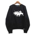ポロ ラルフローレン POLO RALPH LAUREN トリプルポニー 刺繍 スウェット シャツ トレーナー ブラック 黒 S レディース