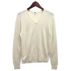 ユニクロ UNIQLO エクストラファイン メリノ Vネック セーター 長袖 ニット オフホワイト 白 M 151933 レディース