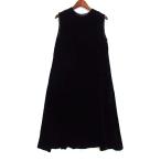 コムデギャルソン COMME des GARCONS ベルベット ノースリーブ ワンピース S 黒 ブラック GB-O043 AD2008 レディース