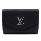 ショッピングVUITTON ルイヴィトン LOUIS VUITTON ポルトフォイユ ロックミニ 三つ折り 財布 コンパクト ウォレット レザー M63921 ノワール ブラック 黒 RFID