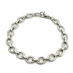 ショッピングティファニー ティファニー TIFFANY & CO. オーバル リンク ラージ チェーン ブレスレット SV925 シルバー アクセサリー 22.7g ☆AA★